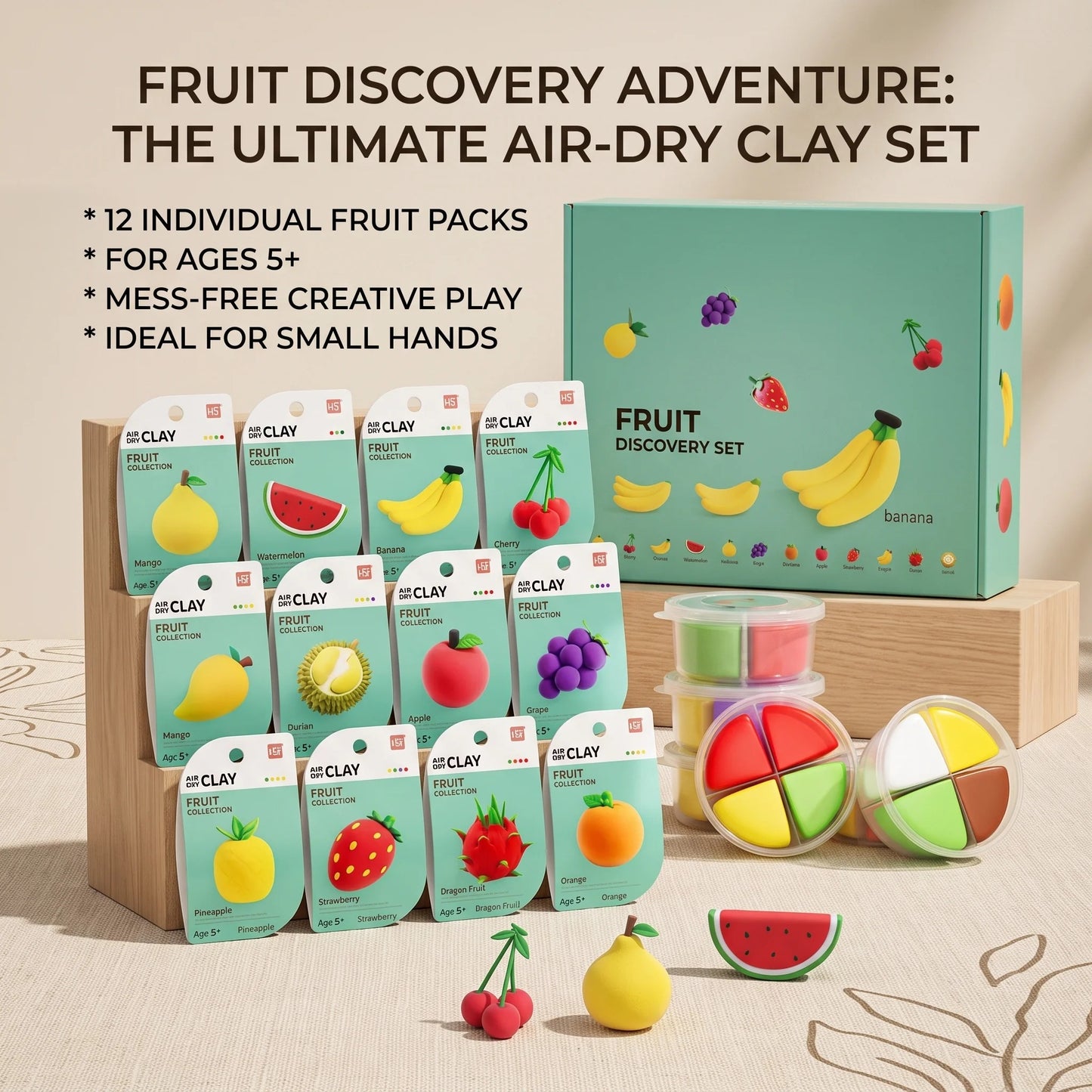 DIY Fruit Air Dry Clay Kit
