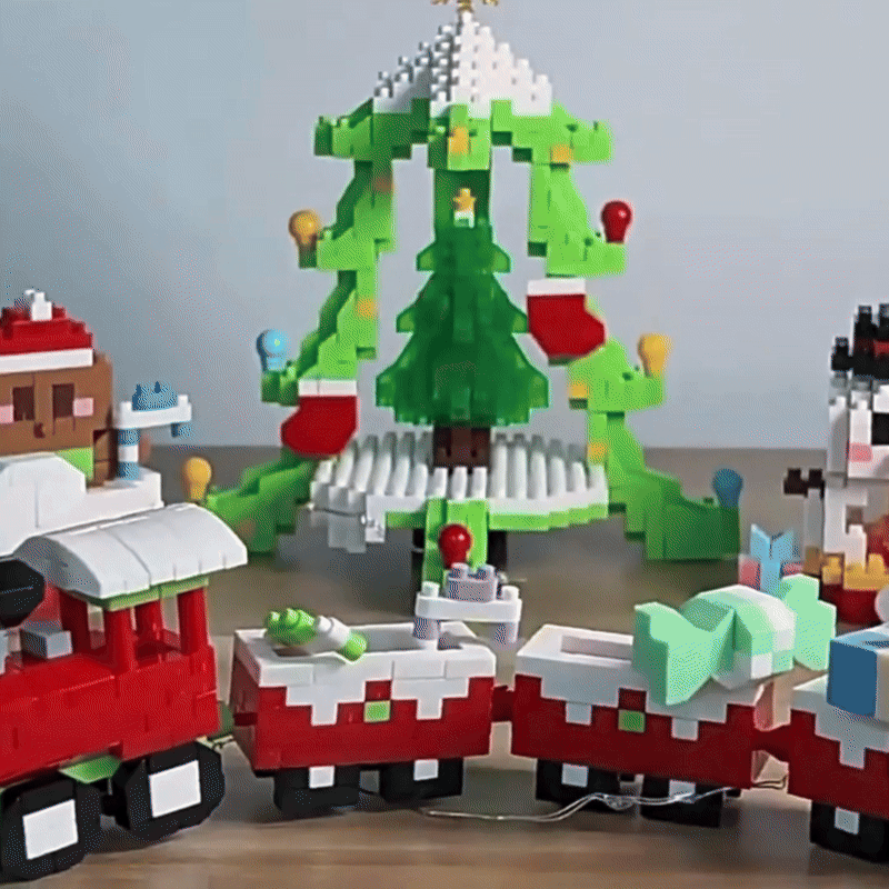 DIY Christmas Building Block Set – 12 Festive Figures