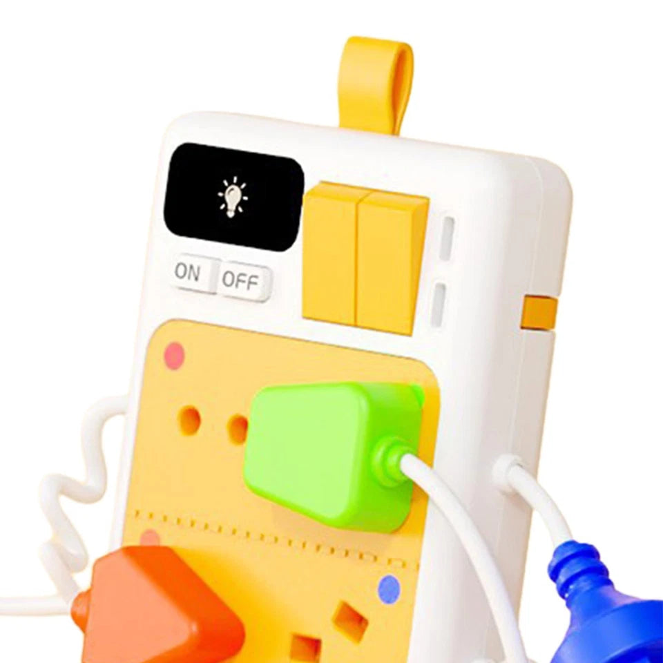 Montessori Plug & Play Busy Board for Toddlers with Light & Sound
