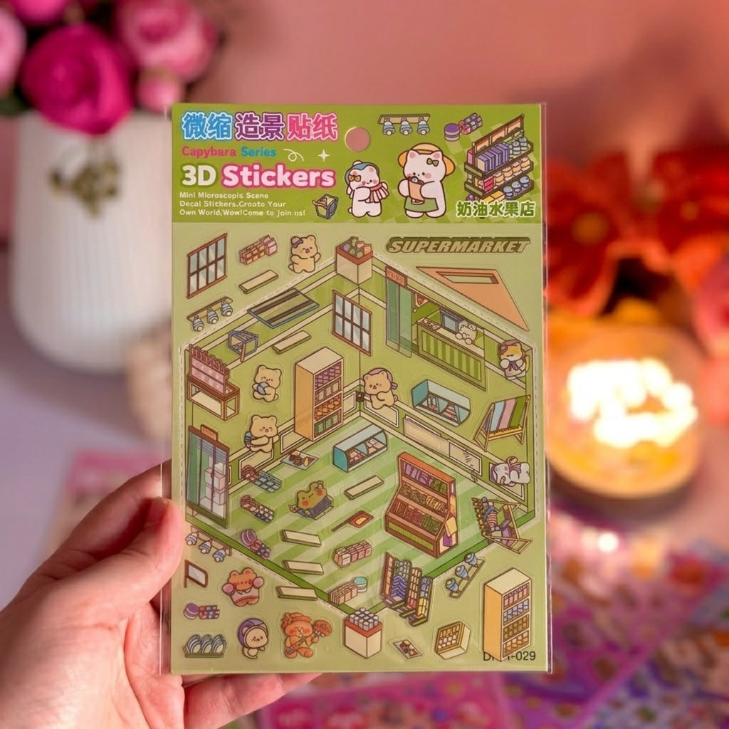 3D Miniature Cozy Sticker Craft Kit